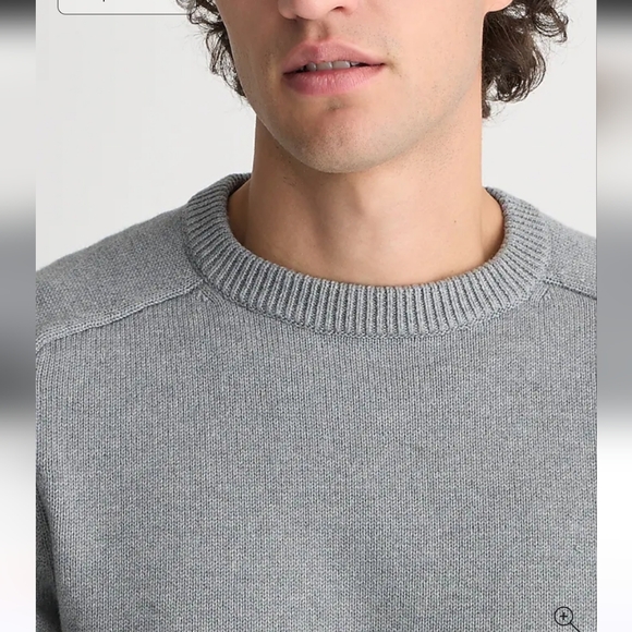J. Crew Heritage cotton crewneck sweater in Heather steel gray Men's Large NWT - Picture 4 of 11
